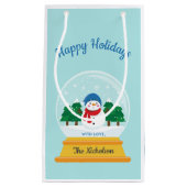 クリスマススノーグローブ スモールペーパーバッグ (正面)