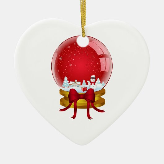 クリスマススノーグローブ セラミックオーナメント (正面)