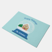 クリスマススノーグローブ ドアマット (アングル)