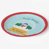 クリスマススノーグローブ ペーパープレート (アングル)