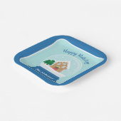 クリスマススノーグローブ ペーパープレート (傾斜あり)