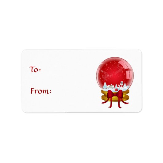 クリスマススノーグローブ ラベル (正面)