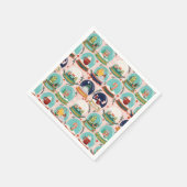 クリスマススノーグローブ//格言//ジンジャーブレッドハウス// スタンダードカクテルナプキン (角)