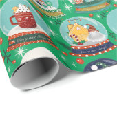 クリスマススノーグローブ//格言//ジンジャーブレッドハウス// ラッピングペーパー (ロールコーナー)