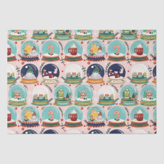 クリスマススノーグローブ//格言//ジンジャーブレッドハウス// 薄葉紙 (正面)