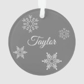 クリスマススノーグローブ |雪に包まれた人 オーナメント (裏面)