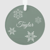 クリスマススノーグローブ | Kids in Snow オーナメント (裏面)