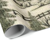 クリスマススノーシーン光沢のあるラッピング紙 ラッピングペーパー (ロールコーナー)