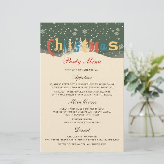 クリスマススノーシーン |クリスマスパーティーメニュー (スタンド正面)