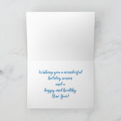 クリスマススノースキーフェンスシーン写真テンプレート シーズンカード (内部)