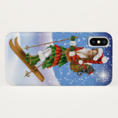 クリスマススノースキーヤーiPhoneケース Case-Mate iPhoneケース (裏面(横))