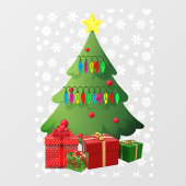 クリスマススノーツリープレゼントホームストアフロントビニル ウィンドウサイン (シート)