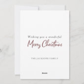 クリスマススノーツリーライトズ魔法の季節 シーズンカード (裏面)