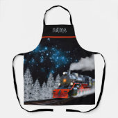 クリスマススノートレインエプロン エプロン (正面)
