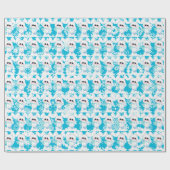 クリスマススノーバニーホリデーラッピング紙 ラッピングペーパー (フラット)