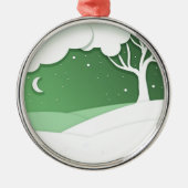 クリスマススノーヒルズ メタルオーナメント (正面)