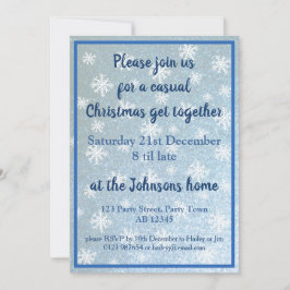 クリスマススノーフレークが集まる 招待状