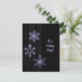 クリスマススノーフレークとダイヤモンドパーティー 招待状 (スタンド正面)