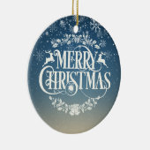 クリスマススノーフレークのいとこの定義スクリプト セラミックオーナメント (右)