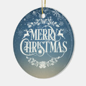 クリスマススノーフレークのいとこの定義スクリプト セラミックオーナメント (左)