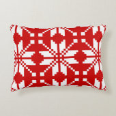 クリスマススノーフレークのクリスマスパターン アクセントクッション (正面)