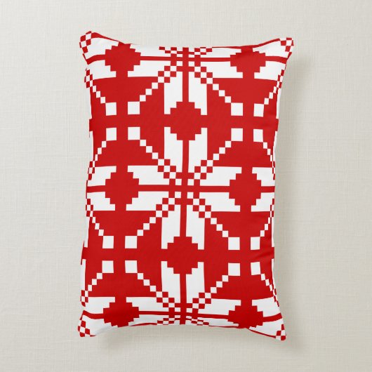 クリスマススノーフレークのクリスマスパターン アクセントクッション (裏面(縦))