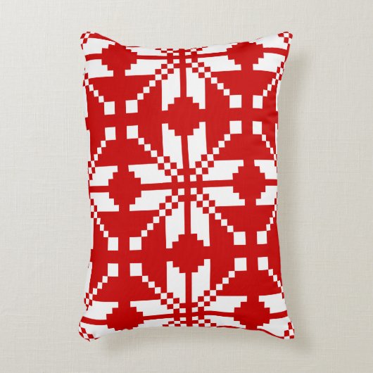 クリスマススノーフレークのクリスマスパターン アクセントクッション (正面(垂直))