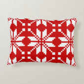 クリスマススノーフレークのクリスマスパターン アクセントクッション (裏面)