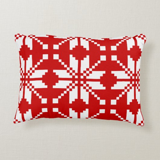 クリスマススノーフレークのクリスマスパターン アクセントクッション (裏面)