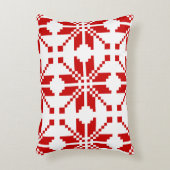 クリスマススノーフレークのクリスマスパターン アクセントクッション (正面(垂直))