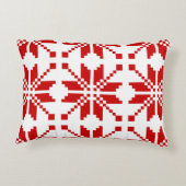 クリスマススノーフレークのクリスマスパターン アクセントクッション (裏面)