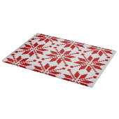クリスマススノーフレークのクリスマスパターン カッティングボード (角)