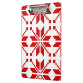 クリスマススノーフレークのクリスマスパターン クリップボード (左)