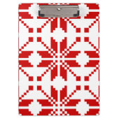 クリスマススノーフレークのクリスマスパターン クリップボード (正面)