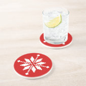 クリスマススノーフレークのクリスマスパターン コースター (側面)