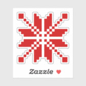 クリスマススノーフレークのクリスマスパターン シール (シート)