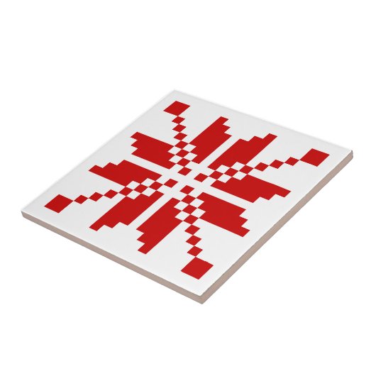 クリスマススノーフレークのクリスマスパターン タイル (側面)