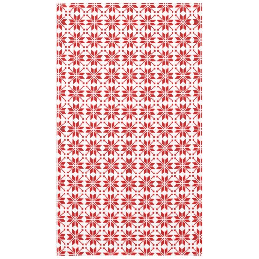 クリスマススノーフレークのクリスマスパターン テーブルクロス (正面)