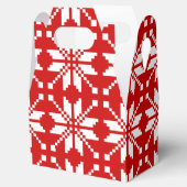 クリスマススノーフレークのクリスマスパターン フェイバーボックス (オープン)