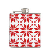 クリスマススノーフレークのクリスマスパターン フラスク (正面)