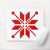 クリスマススノーフレークのクリスマスパターン マウスパッド (マウス)