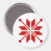 クリスマススノーフレークのクリスマスパターン マグネット (正面/裏面)