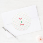 クリスマススノーフレークのシール ラウンドシール (封筒)