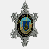 クリスマススノーフレークのデダムの奇跡 スノーフレークピューターオーナメント (左)