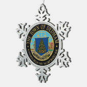 クリスマススノーフレークのデダムの奇跡 スノーフレークピューターオーナメント (右)