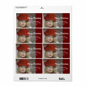 クリスマススノーフレークのラベル |簡単編集 ラベル (フルシート)