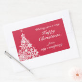 クリスマススノーフレークの木のギフトラベル 長方形シール (封筒)