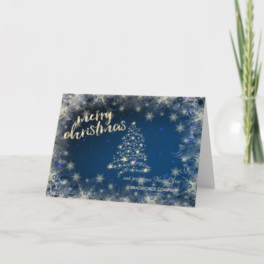 クリスマススノーフレークの木,あいさつ企業のい シーズンカード (正面)