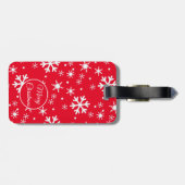クリスマススノーフレークの荷物札 ラゲッジタグ (裏面横)