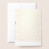 クリスマススノーフレークの金ゴールドパーソナライズされた写真 箔カード (裏面封筒付き)